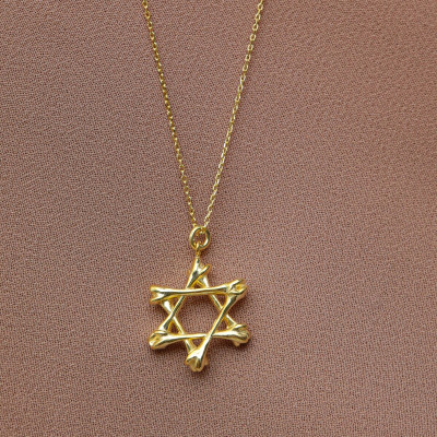 Star of David Necklace - Jewish Charm Judaica Gift for Hanukkah and Mother's Day