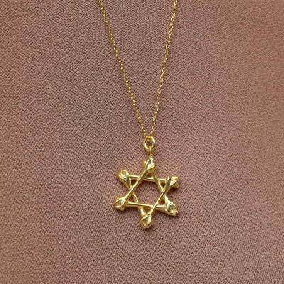 Star of David Necklace - Jewish Charm Judaica Gift for Hanukkah and Mother's Day