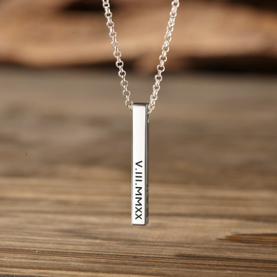 Personalized Men's Name Necklace: Customizable Double or Multiple Name Plate Pendant, Perfect Gift for Dad, Husband, or Men in the