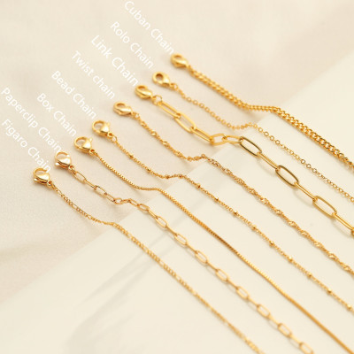 Gold Beaded Paperclip Link Chain Bracelet for Women - Minimalist Everyday Jewelry