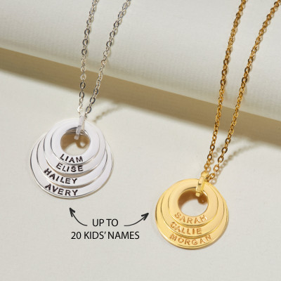 Personalized Mom Necklace for Mother's Day - Custom Initial Jewelry in Silver or Gold,