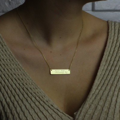 Custom Morse Code Necklace, Personalized Handwriting Jewelry, Fingerprint Bar Necklace, Mother's Day Gift for Mom, Bridesmaid Gift Ideas, Christmas Presents