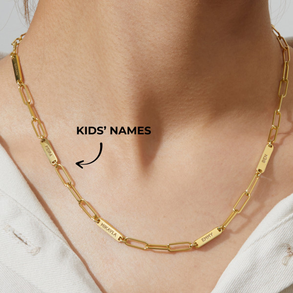 Custom Mother's Day Necklace with Personalized Names - Mom Necklace in Gold & Silver - Mothers Necklace with 2 to 5 Names - New Mom Jewelry