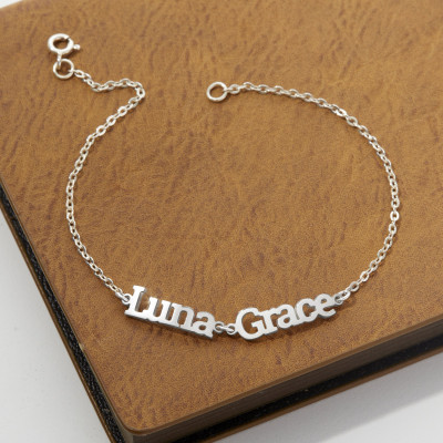 Personalized Mother's Name Bracelet with 4 Children's Names -