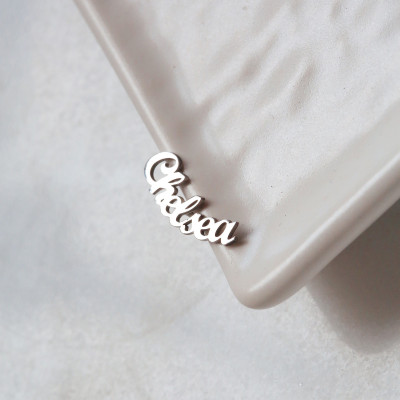 Personalized Custom Name Minimalist Earrings – Perfect Christmas Gift for Kids & Moms in the