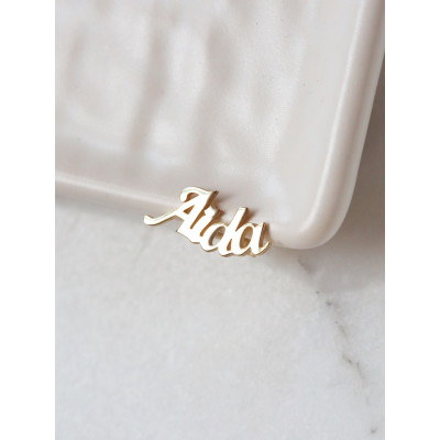 Personalized Custom Name Minimalist Earrings – Perfect Christmas Gift for Kids & Moms in the