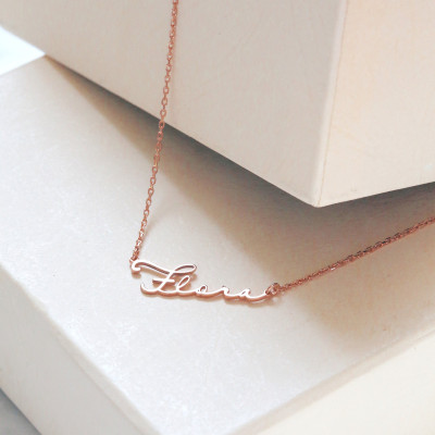 Personalized Gold Name Necklace, Custom 925 Sterling Silver Jewelry, Dainty Name Necklace for Mother's Day Gift