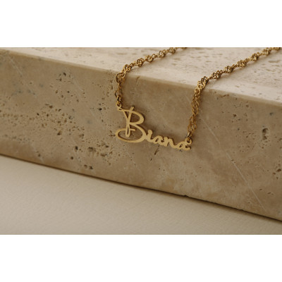 Personalized Gold Plated Name Necklace - Custom Jewelry Gift for Her - Christmas & Birthday Gift