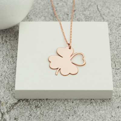 Sterling Silver Clover Necklace Set - Mother Daughter Gift, Couple Matching Jewelry, Mother's Day Present,