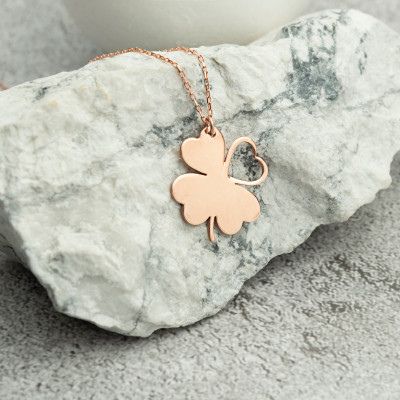 Sterling Silver Clover Necklace Set - Mother Daughter Gift, Couple Matching Jewelry, Mother's Day Present,