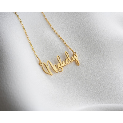 Personalized Minimalist Name Necklace for Women in 14k Gold Filled or Sterling Silver -