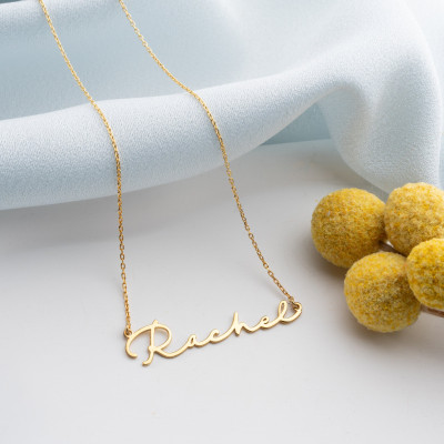 Custom Gold Name Necklace Personalized Minimalist Nameplate Pendant for Women Silver Christmas Gifts