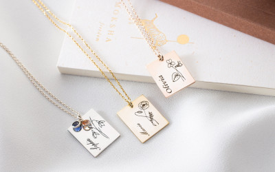 Holly & Citrine Charm: Your December Birth Flower Necklace