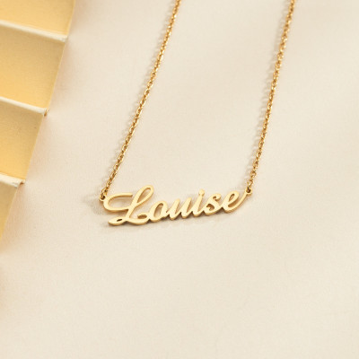 Custom Disney Font Name Necklace for Kids, 18K Gold Personalized Nameplate Pendant, Customized Christmas Gifts