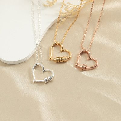 Custom Engraved Heart Necklace with Kids' Names - Personalized Mom & Grandma Gift, Birthday & Mother's Day Jewelry