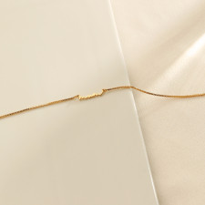 Golden Bonds: Crafting Mum's Custom Name Necklace with Love