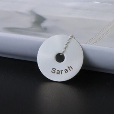 Personalized Engraved Musical Disc Necklace Romantic Jewelry Gift for Her and Him