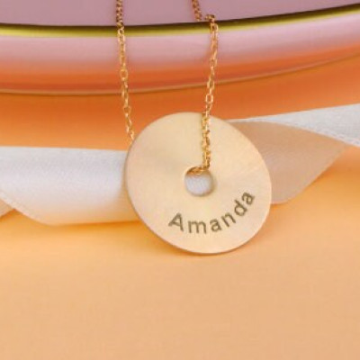 Personalized Engraved Musical Disc Necklace Romantic Jewelry Gift for Her and Him