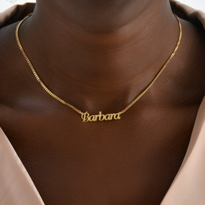 14K Gold Custom Name Necklace - Personalized Name Jewelry Gift for Women