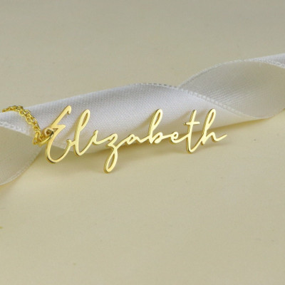 Personalized Vertical Cursive Name Necklace - Custom Jewelry Gift for Christmas, Mother's Day, Bridesmaid -