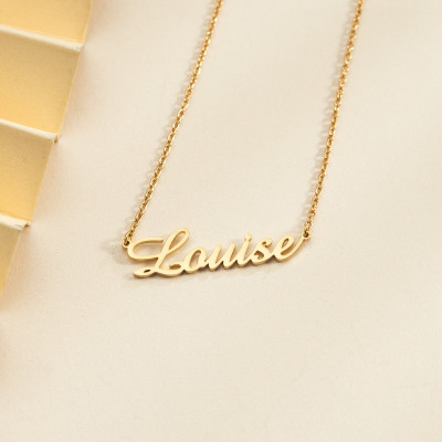 Custom 14K Gold Personalized Name Necklace, Silver Pendant Necklace, Christmas Gifts for Her, Necklace with Name for Mom