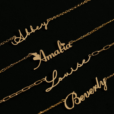 Personalized Custom Name Necklace - Silver & Gold Mama Pendant - Mother's Day & Christmas Gift for Her