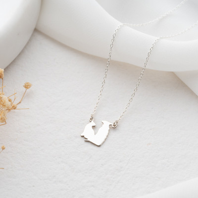 Custom Pet Initial Necklace - Personalized Dog and Cat Jewelry - Pet Memorial Gift for Dog Moms in the