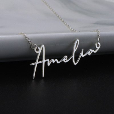 Custom Name Necklace for Women - Personalized Signature Style Jewelry Gift, Christmas Name Necklace