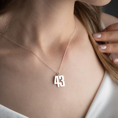 Customizable Sports Number Necklace - Personalized Basketball Pendant, Lucky Number Jewelry, Mother's Day Gift