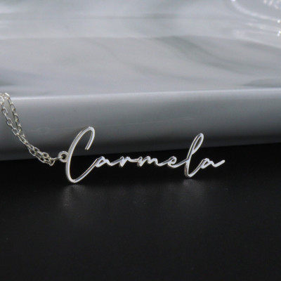 Custom Name Necklace for Men and Women - Personalized Surname, Middle Name, Nickname - Bridesmaid, Valentine's Day, Gifts for Her & Him