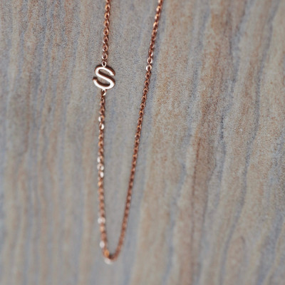 Personalized Sideways Letter Necklace, Custom Name Necklace, Unique Gift for Her, Bridesmaid Jewelry, Gift for Mom