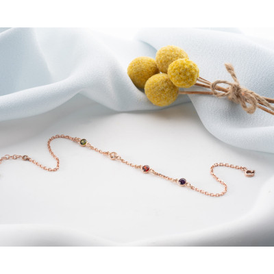 Gold Birthstone Bracelet for Women - Clear Quartz & May Birthstone - Dainty Mother's Day Gift