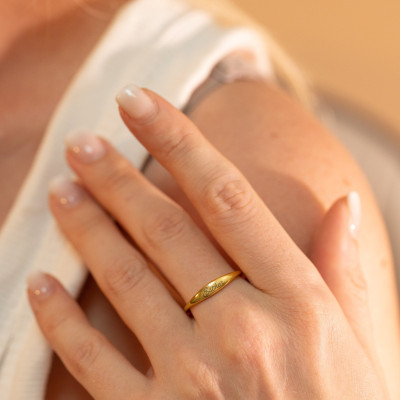 Personalized Silver, Gold & Rose Gold Name Rings - Skinny Stackable Rings - Bridesmaids & Mom Gift