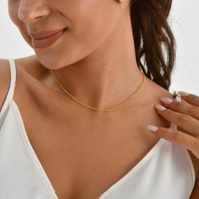 Thin to Thick Gold Chain Necklace, Gold Jewelry Gift