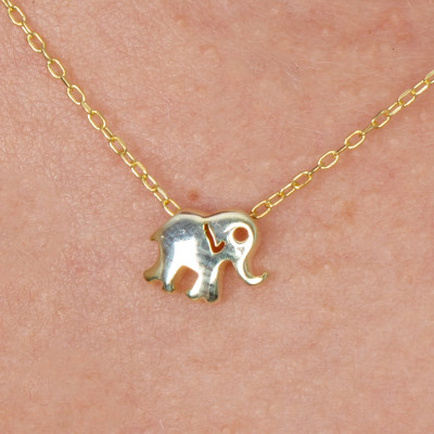 Cute Elephant Necklace for Women and Kids - Good Luck Jewelry Christmas Gift for Elephant Lovers