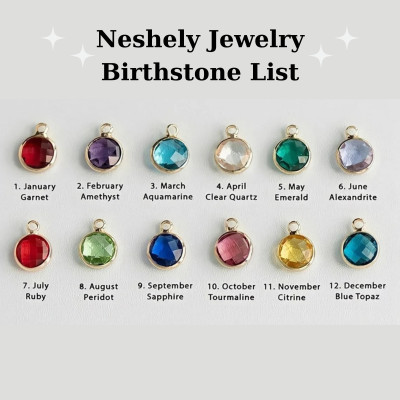 November Birthstone Necklace 925 Sterling Silver, Custom Gold Jewelry Gift for Her by Neshelyjewelry