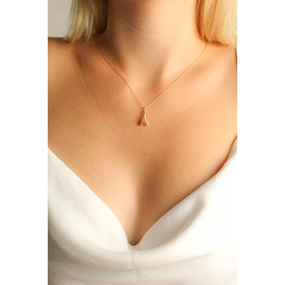 Lucky Dainty Wishbone Necklace Layered Jewelry Silver Gold Plated Everyday Necklace