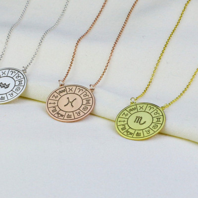 Gold Filled Zodiac Necklace - Gemini, Leo, Virgo, Scorpio Astrology Jewelry, Customizable Necklace for Women, Zodiac Gifts