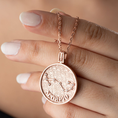 Women's Zodiac Necklace - Gold & Silver Horoscope Pendant, Elegant Gift Jewelry,