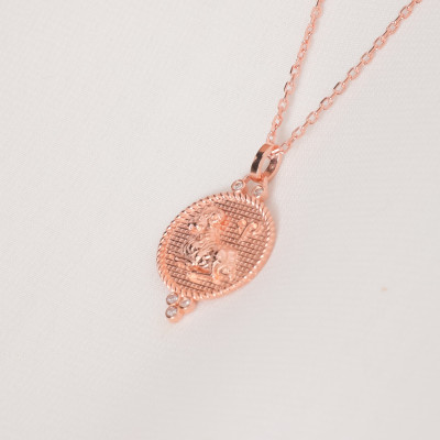 Aries Zodiac Sign Coin Pendant Necklace - Astrology Birthday Choker