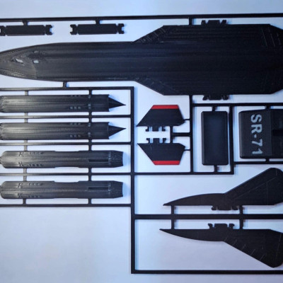 SR-71 Blackbird Jet 3D Printed DIY Model Kit Collectible