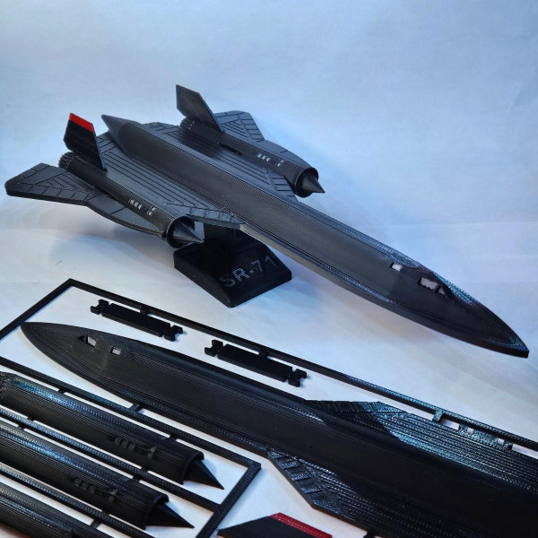 SR-71 Blackbird Jet 3D Printed DIY Model Kit Collectible