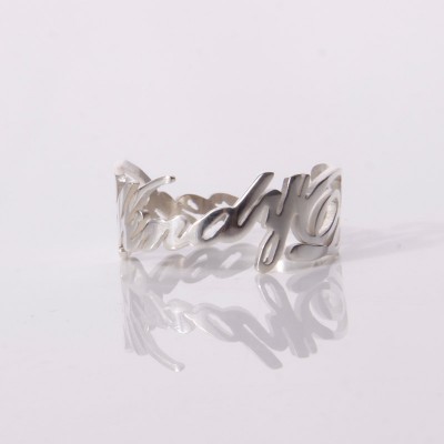 Any Name Rings, Personalized Silver Rings, Custom Gold Plated Rings, Stackable Rings, Bridal Rings, Made to Order
