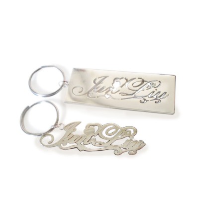 Custom Name Keychain, Personalized Couple Keychain, Silver Lovers Keychain, Valentine's Gift, Couple Keychain