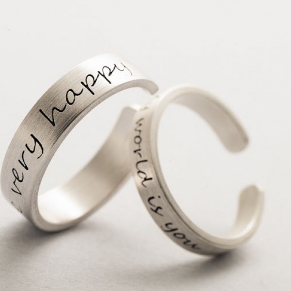 Custom Name Rings, Personalized Name Ring, Stackable Name Rings, Silver Name Rings, Lovers Rings, Initial Name Ring, Nameplate Rings