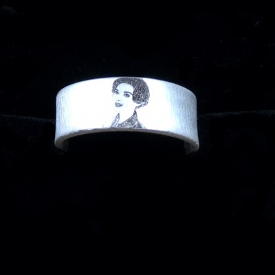 Custom Portrait Rings, Personalized Portrait Rings, Sterling Silver Rings, Engraved Photo Rings, Baby Memorial, Anniversary Gift, Portrait