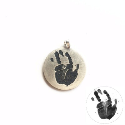 Handprint Necklace, Baby Footprint Necklace, Personalized Handprint Jewelry, Childs Handprint Necklace, Personalized Jewelry