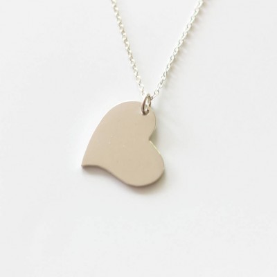 Heart Necklace, Fingerprint Necklace, Silver Fingerprint Heart Necklace, Heart Shaped Fingerprint Necklace, Fingerprint Jewlery
