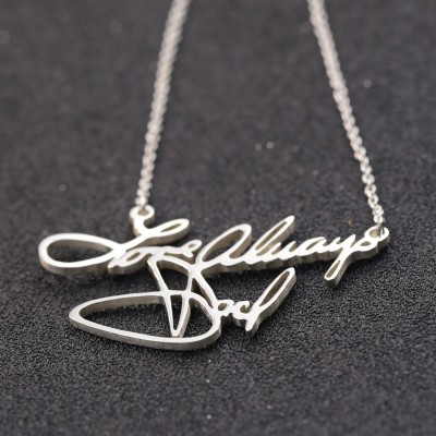 Mothers Necklace Handwriting Necklace, Signature necklace, Customized Necklace, 925 Sterling Silver, Gold Plated Necklace