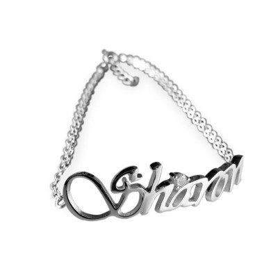 Personalized Initial Bracelet Silver, Custom Name Bracelet Silver, Any Name Bracelet, Baby Name Bracelet, Initial Charms Silver, Name Charms